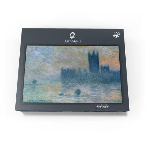 The Houses of Parliament Effect of Fog 1903-1904 by Claude Monet 100 Jigsaw Puzzle box view1