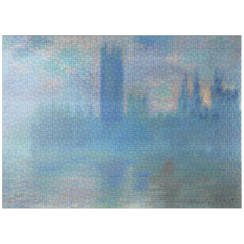puzzleplate Houses of Parliament, London (1900-1901) by Claude Monet 1000 Jigsaw Puzzle