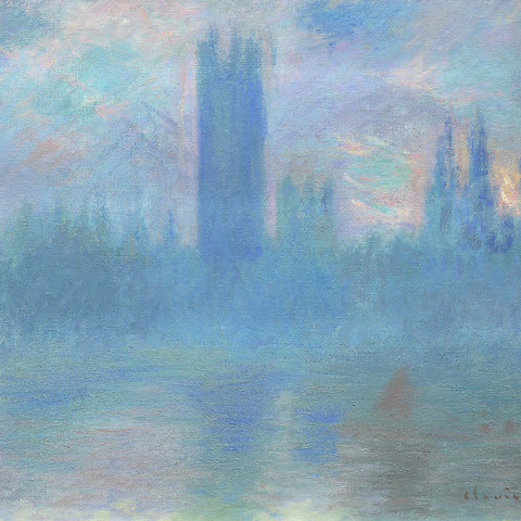 Houses of Parliament, London (1900-1901) by Claude Monet 1000 Jigsaw Puzzle 3D Modell