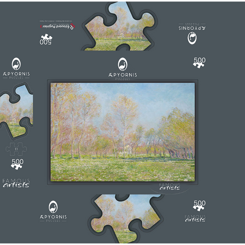 Claude Monets Spring in Giverny 1890 500 Jigsaw Puzzle box 3D Modell