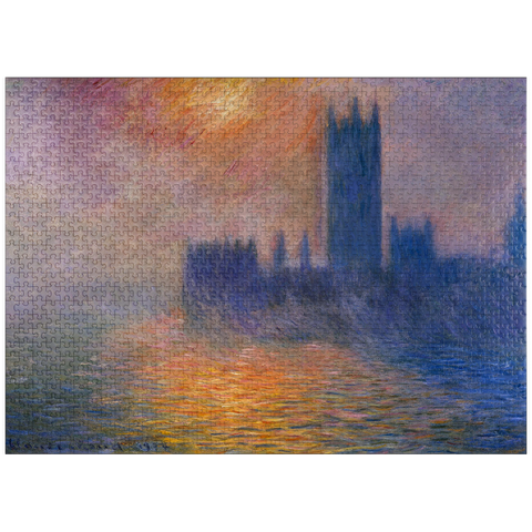 puzzleplate Claude Monet's The Houses of Parliament, Sunset (1904) 1000 Jigsaw Puzzle