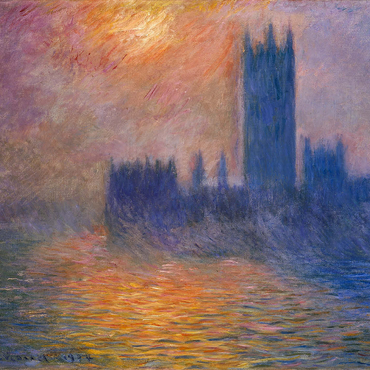 Claude Monet's The Houses of Parliament, Sunset (1904) 1000 Jigsaw Puzzle 3D Modell