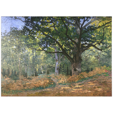 puzzleplate The Bodmer Oak, Fontainebleau Forest (1865) by Claude Monet 1000 Jigsaw Puzzle
