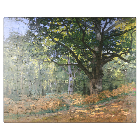 puzzleplate The Bodmer Oak Fontainebleau Forest 1865 by Claude Monet 100 Jigsaw Puzzle