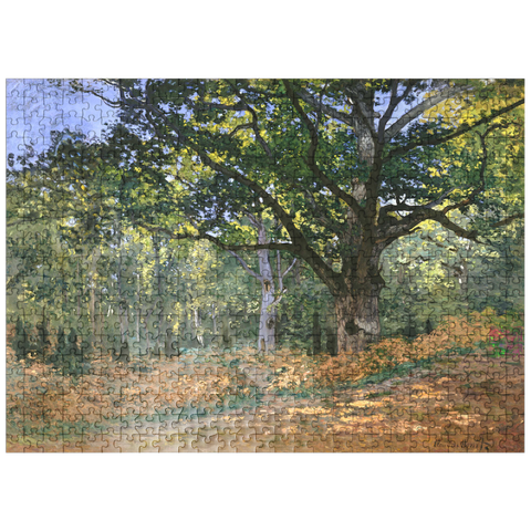 puzzleplate The Bodmer Oak Fontainebleau Forest 1865 by Claude Monet 500 Jigsaw Puzzle