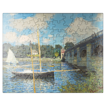 puzzleplate The Bridge at Argenteuil 1874 by Claude Monet 100 Jigsaw Puzzle