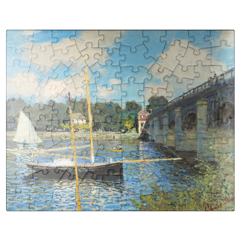 puzzleplate The Bridge at Argenteuil 1874 by Claude Monet 100 Jigsaw Puzzle
