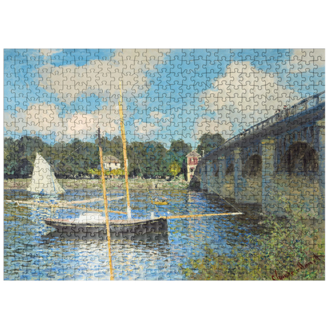 puzzleplate The Bridge at Argenteuil 1874 by Claude Monet 500 Jigsaw Puzzle