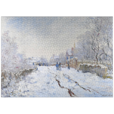 puzzleplate Claude Monet's Snow at Argenteuil (1874-1875) 1000 Jigsaw Puzzle