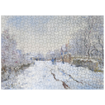 puzzleplate Claude Monets Snow at Argenteuil 1874-1875 500 Jigsaw Puzzle