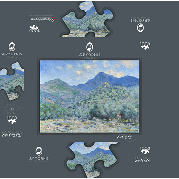 Claude Monet's Valle Buona, Near Bordighera (1884) 1000 Jigsaw Puzzle box 3D Modell