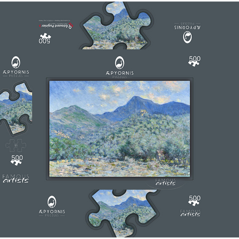 Claude Monets Valle Buona Near Bordighera 1884 500 Jigsaw Puzzle box 3D Modell