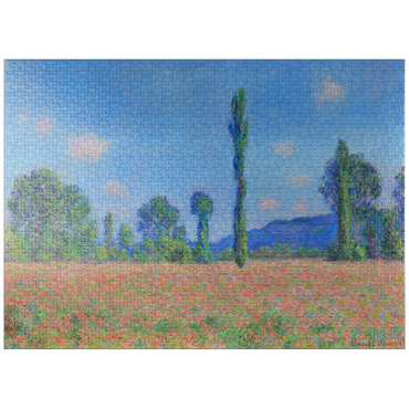 puzzleplate Poppy Field, Giverny (1890-1891) by Claude Monet 1000 Jigsaw Puzzle