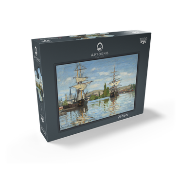 Ships Riding on the Seine at Rouen (1872 -1873) by Claude Monet 1000 Jigsaw Puzzle box view1