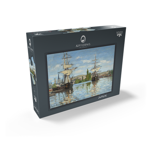Ships Riding on the Seine at Rouen (1872 -1873) by Claude Monet 1000 Jigsaw Puzzle box view1