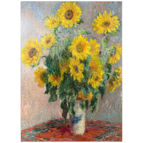 puzzleplate Bouquet of Sunflowers (1881) by Claude Monet 1000 Jigsaw Puzzle