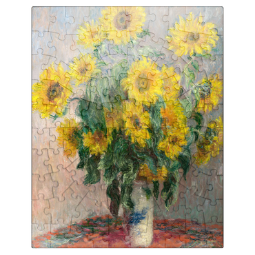 puzzleplate Bouquet of Sunflowers 1881 by Claude Monet 100 Jigsaw Puzzle
