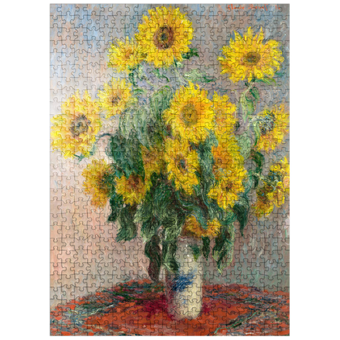 puzzleplate Bouquet of Sunflowers 1881 by Claude Monet 500 Jigsaw Puzzle