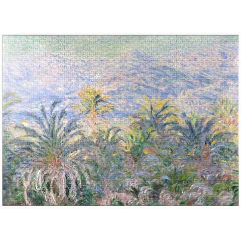 puzzleplate Palm Trees at Bordighera (1884) by Claude Monet 1000 Jigsaw Puzzle
