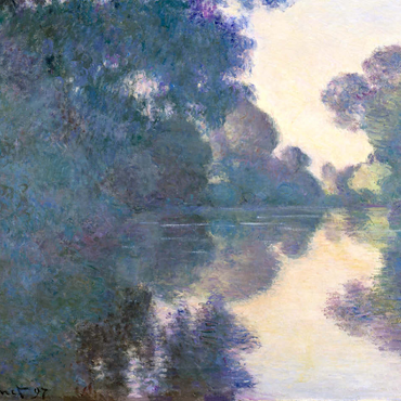 Morning on the Seine near Giverny 1897 by Claude Monet 100 Jigsaw Puzzle 3D Modell
