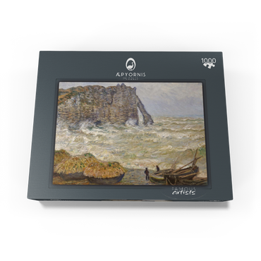 Claude Monet's Stormy Sea in Étretat (1883) 1000 Jigsaw Puzzle box view1