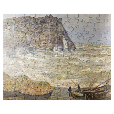 puzzleplate Claude Monets Stormy Sea in Étretat 1883 100 Jigsaw Puzzle