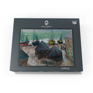 Boats on the Beach at Étretat (1885) by Claude Monet 1000 Jigsaw Puzzle box view1