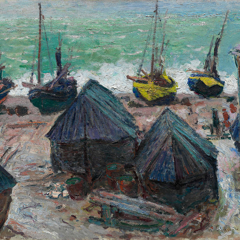 Boats on the Beach at Étretat (1885) by Claude Monet 1000 Jigsaw Puzzle 3D Modell