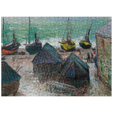 puzzleplate Boats on the Beach at Étretat 1885 by Claude Monet 500 Jigsaw Puzzle