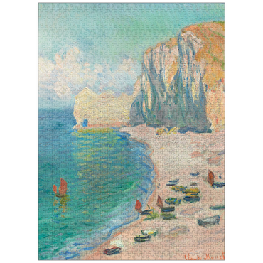 puzzleplate The Beach and the Falaise d'Amont (1885) by Claude Monet 1000 Jigsaw Puzzle