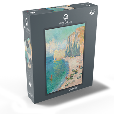 The Beach and the Falaise dAmont 1885 by Claude Monet 100 Jigsaw Puzzle box view1