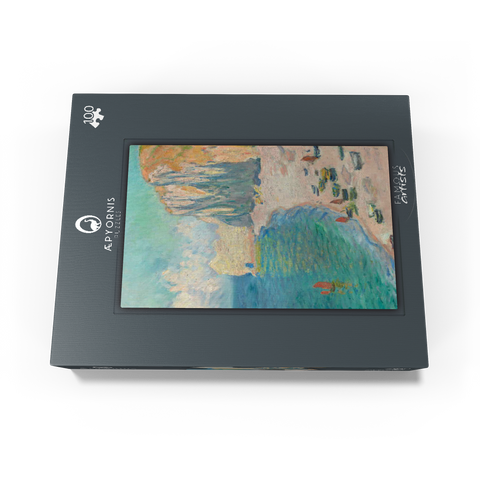 The Beach and the Falaise dAmont 1885 by Claude Monet 100 Jigsaw Puzzle box view1