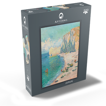 The Beach and the Falaise dAmont 1885 by Claude Monet 500 Jigsaw Puzzle box view1