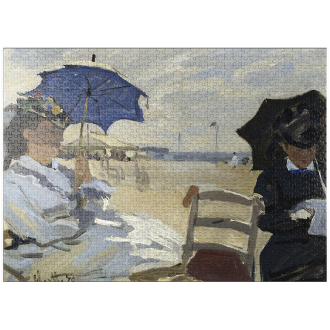 puzzleplate Claude Monet's The Beach at Trouville (1870) 1000 Jigsaw Puzzle