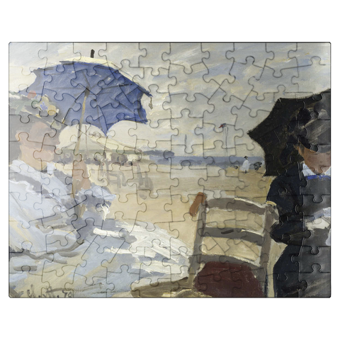 puzzleplate Claude Monets The Beach at Trouville 1870 100 Jigsaw Puzzle