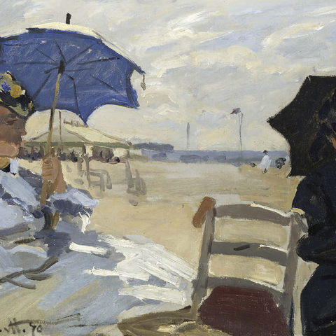 Claude Monets The Beach at Trouville 1870 100 Jigsaw Puzzle 3D Modell