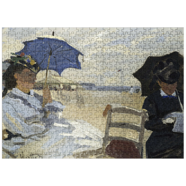 puzzleplate Claude Monets The Beach at Trouville 1870 500 Jigsaw Puzzle