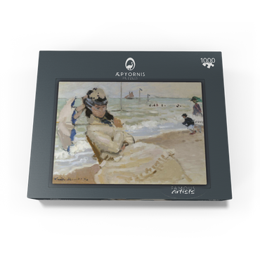 Camille on the Beach in Trouville (1870) by Claude Monet 1000 Jigsaw Puzzle box view1