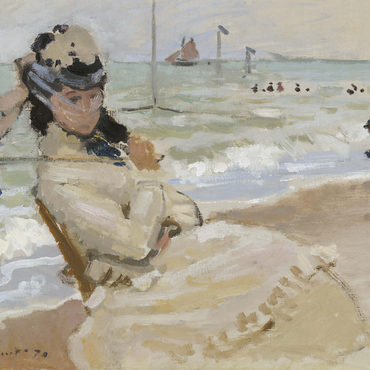 Camille on the Beach in Trouville (1870) by Claude Monet 1000 Jigsaw Puzzle 3D Modell