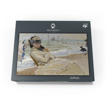 Camille on the Beach in Trouville 1870 by Claude Monet 100 Jigsaw Puzzle box view1
