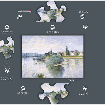 Claude Monets The Seine at Lavacourt 1880 500 Jigsaw Puzzle box 3D Modell