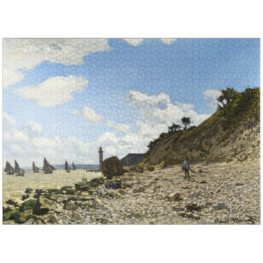 puzzleplate The Beach at Honfleur (1864-1866) by Claude Monet 1000 Jigsaw Puzzle