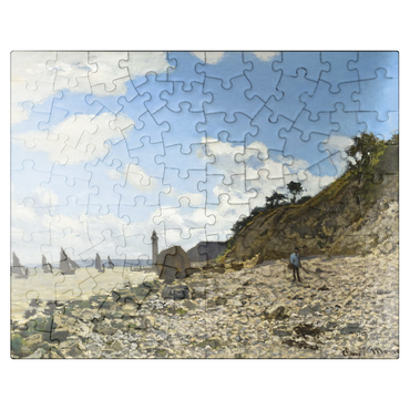 puzzleplate The Beach at Honfleur 1864-1866 by Claude Monet 100 Jigsaw Puzzle