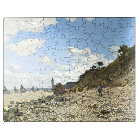 puzzleplate The Beach at Honfleur 1864-1866 by Claude Monet 100 Jigsaw Puzzle