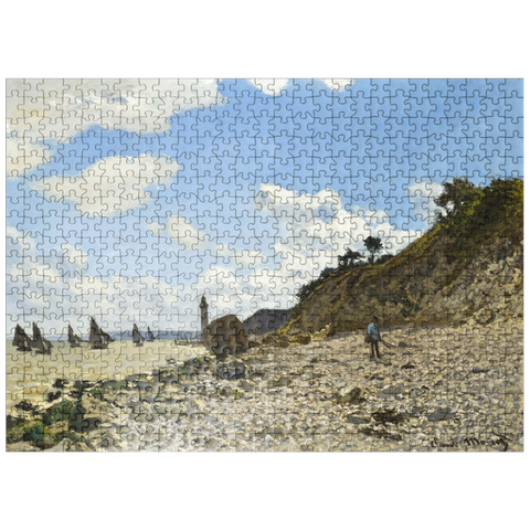puzzleplate The Beach at Honfleur 1864-1866 by Claude Monet 500 Jigsaw Puzzle
