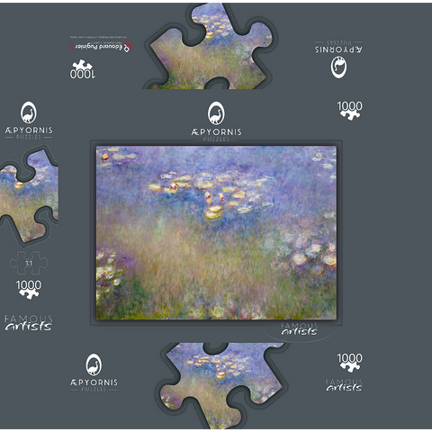 Claude Monet's Water Lilies (1915-1916) 1000 Jigsaw Puzzle box 3D Modell