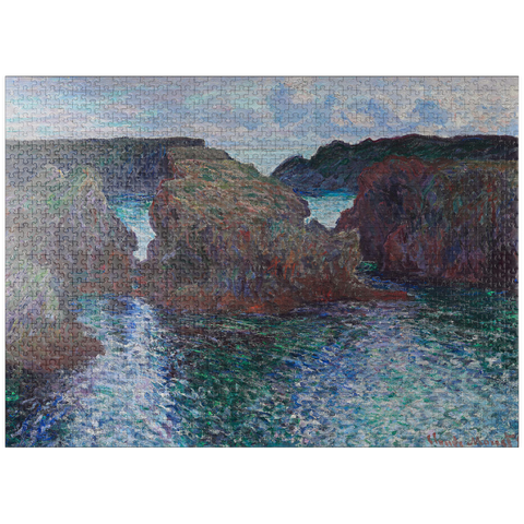 puzzleplate Rocks at Port-Goulphar, Belle-Île ( 1886) by Claude Monet 1000 Jigsaw Puzzle
