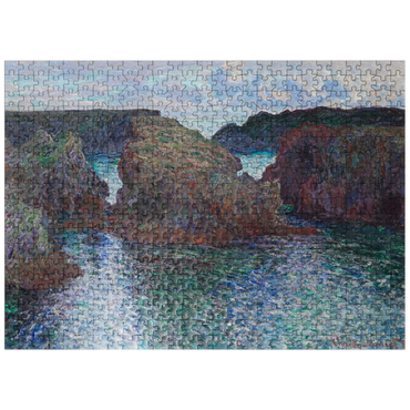 puzzleplate Rocks at Port-Goulphar Belle-Île  1886 by Claude Monet 500 Jigsaw Puzzle