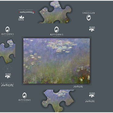 Water Lilies wall art Claude Monet 1915-1926}} 500 Jigsaw Puzzle box 3D Modell