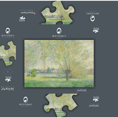 The Willows 1880 by Claude Monet 500 Jigsaw Puzzle box 3D Modell